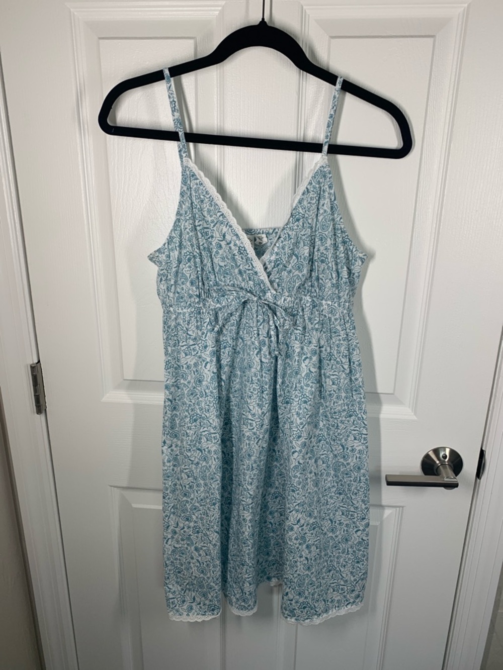 Artisan NY cotton baby doll dress with lace trim size small